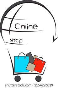 online shop icon vector