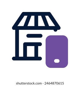 online shop icon. vector dual tone icon for your website, mobile, presentation, and logo design.