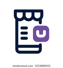 online shop icon. vector dual tone icon for your website, mobile, presentation, and logo design.