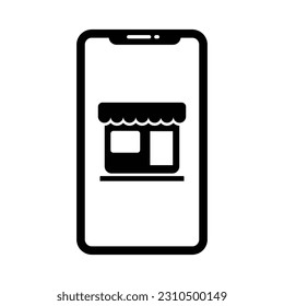 Online-Shop-Symbol, Vektorgrafik