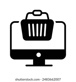 Online Shop icon vector illustration. Digital Marketing Icon