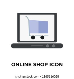 Online shop icon vector isolated on white background, Online shop transparent sign , delivery symbols