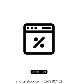 Online Shop Icon Vector - Sign or Symbol