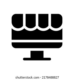Icono de tienda en línea Ilustración de diseño de símbolo del vector