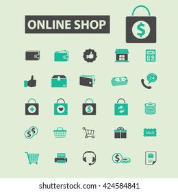 iconos de tienda en línea
