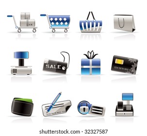 Online Shop Icons Vector Icon Set