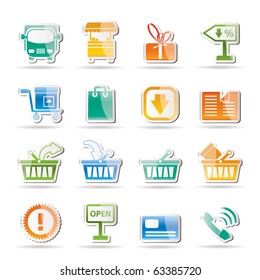 Online shop icons - vector icon set