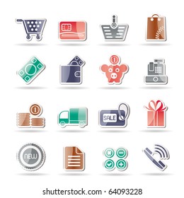 Online shop icons - vector icon set