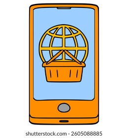 online shop illustration hand drawn isolated vector