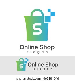 online shop initial Letter S Logo design