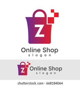 online shop initial Letter Z Logo design