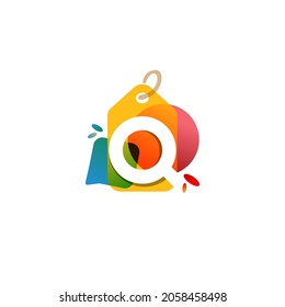 Online Shop Letter Q logo design