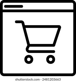 online shop line icon illustration vector