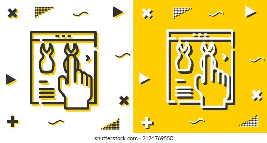 online shop line icon. Simple outline style.online shop linear sign. Vector illustration isolated on white background. Editable stroke EPS 10