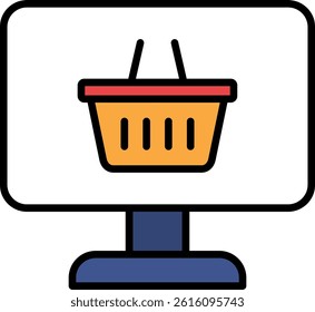 Online Shop Line Vector Icon Design