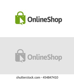 Online shop logo. For business. Vector icon template design.