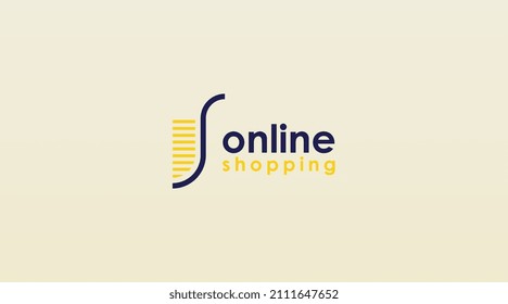 Vector de plantilla de diseño de logotipo de tienda en línea. Diseño de logotipos de comercio electrónico para su empresa moderna