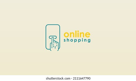 Online Shop Logo Design Concept Template Vector. E-Commerce Logo Design for Your Modern Business