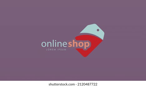 Online Shop Logo Design Concept Template for Digital Business Logo Vector. E-Commerce Logo Design Template