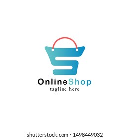 Online Shop Logo Design Letter S Stock Vector (Royalty Free) 1498449032