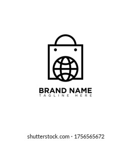 Online Shop Logo Design Monoline
