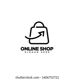 Online Shop Logo Design, Shop, Sale, Discount, Store vector logotype