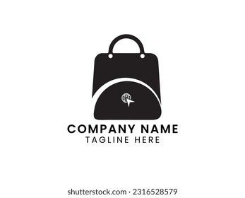 Online shop logo design. Shopping bag logo. Shop. Business. Premium