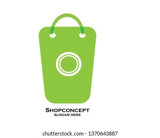 Online Shop Logo design Template, Vector illustration - Vector
