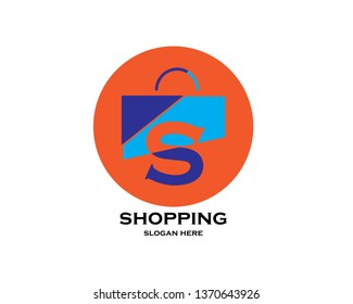 Online Shop Logo design Template, Vector illustration - Vector
