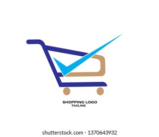 Online Shop Logo design Template, Vector illustration - Vector
