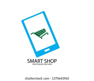 Online Shop Logo design Template, Vector illustration - Vector
