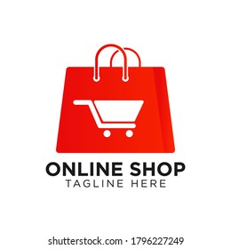 Online shop logo design template