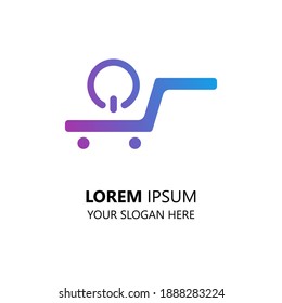 online shop logo design template. shopping logo vector. icon shopping illustration. shopping cart illustration.