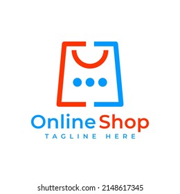 Design-Vektorgrafik des Shopping-Logos