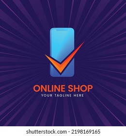 
Online Shop Logo Design Template. Perfect for eCommerce, sale, store, shop, discount, or store web element.