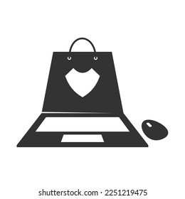 Online Shop logo design template Icon Brand Identity.Isolated and flat illustration. Vector graphic