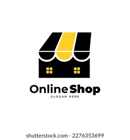 Online shop logo design template.