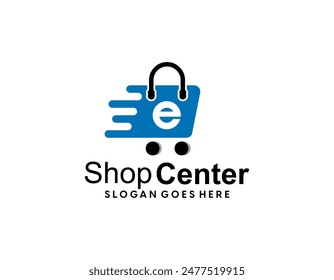 Online Shop Logo Design Template. Perfect for eCommerce, sale, store, shop, discount, or web