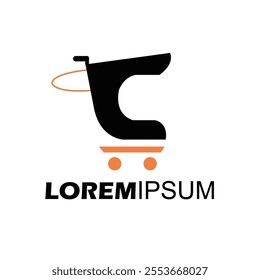 Online shop logo design template perfect for  sale store shop discount or web