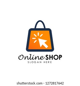 online shop logo design vector icon. shopping logo design