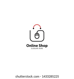 Online Shop Logo Design Vector
