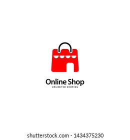 Online Shop Logo Design Vector