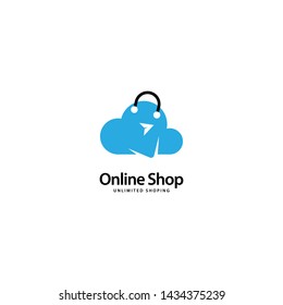 Online Shop Logo Design Vector