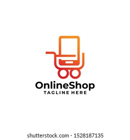 Online Shop Logo Design Vector