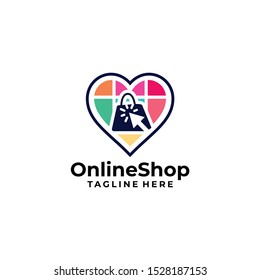 Online Shop Logo Design Vector