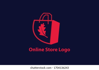 online shop logo design vector