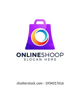ilustración vectorial del logotipo de tienda en línea