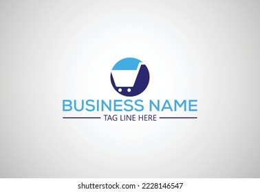Online Shop Logo Design, Vektordesign Vorlage.