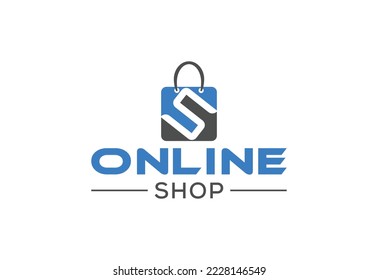 Online shop logo design, Vector design temlpate.