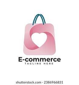 Online shop logo design vector template. perfect for ecommerce, sale, store, shop, discount, or web